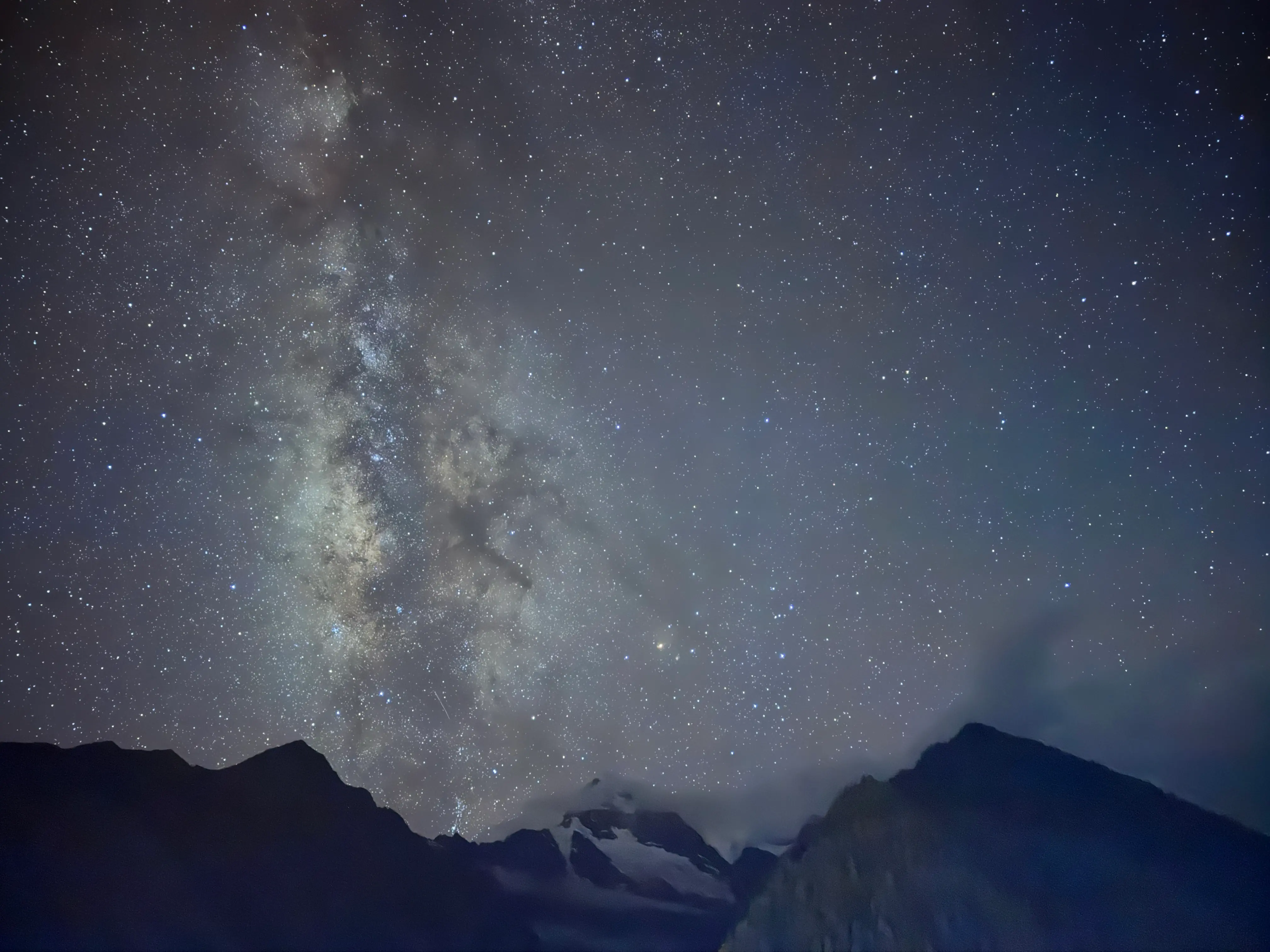 Milky Way over mountain village